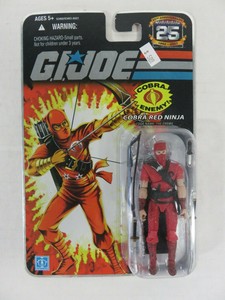 Gi Joe 25th Anniversary Cobra Enemy Cobra Red Ninja 4 Figure