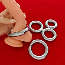 Magnetic Penis Cock Ring Metal Ball Stretcher Round Scrotum Weight Sex Toys Male