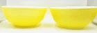 2 Pyrex Yellow Primary Color #404 Mixing 4 Qt Large Nesting Bowls A-22 Pair Set