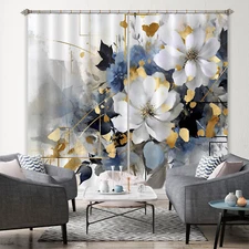 3D Flower Painting K2287 Window Photo Curtain Printing Fabric Panda 2023