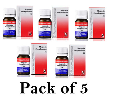 5X Dr Reckeweg Magnesia Phosphoricum 3X Biochemic Tablets 20g Each