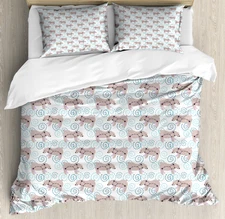 Nursery Nature Duvet Cover Set Twin Queen King Sizes with Pillow Shams Ambesonne