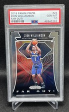 2019-20 Prizm Basketball Zion Williamson Far Out PSA 10 Gem Mint Pelicans