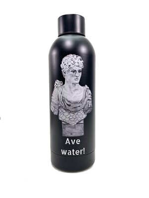 Edelstahl Designer Wasserflasche 800ml EXTRA LEICHT Trink Sport Cäsar Kaiser Rom