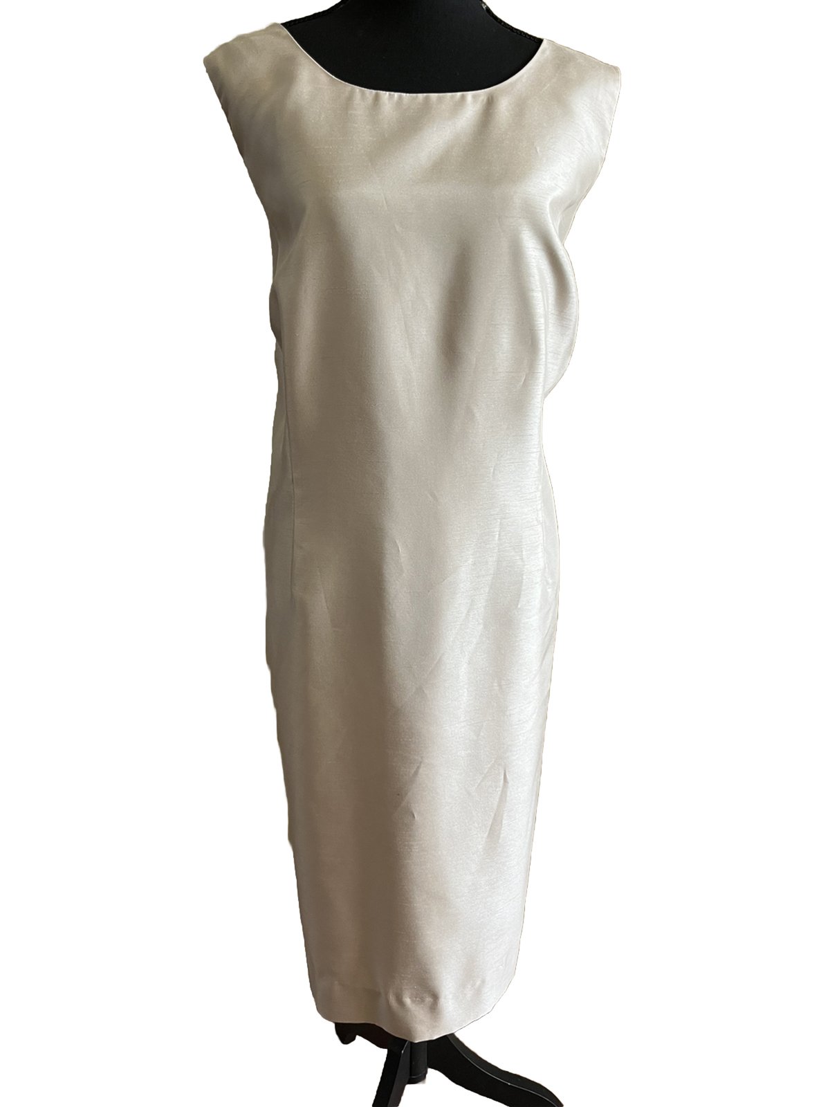 Positive Attitude 2PC Champagne Satin Beaded Dress Suit Plus Size 20