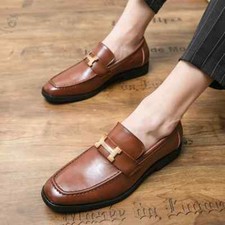 Men Shoes Dress Loafers Genuine Leather Business Shoes Men Wedding Shoes