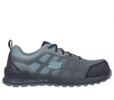 Skechers Work Women's Bulklin - Lyndale Composite Toe Work Shoe Gray/aqua  77273