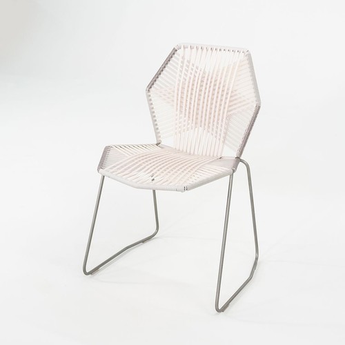 2023 Patricia Urquiola for Moroso Tropicalia Side Dining Chair in White Quartz - Picture 12 of 12