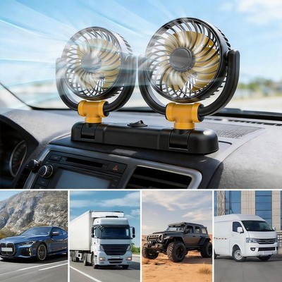 12V Doppellüfter KFZ Auto Lüfter KFZ Ventilator Autoventilator für LKW Bus PKW