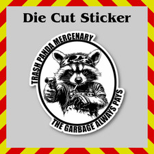 Tactical Trash Panda Sticker - Funny Waterproof Printed Decal for Water Bottles