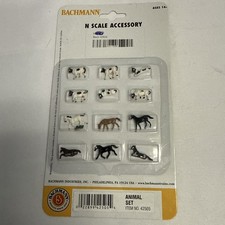 Bachmann 42505 N Scale Animal Set Cows Horses...