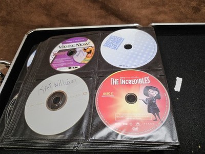 90+ DVd Lot W/ Vaultz Media Binder Briefcase Style 128 CD Capacity
