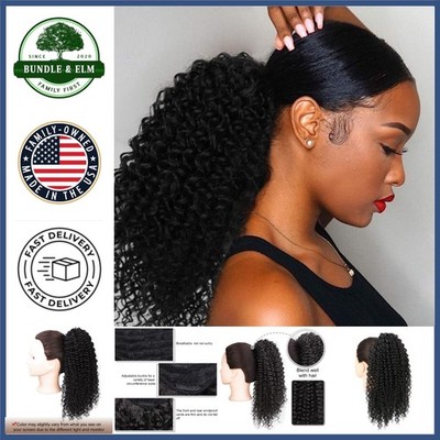 Kinky Curly Drawstring Ponytail with Soft Fiber for Natural Hair Appearance