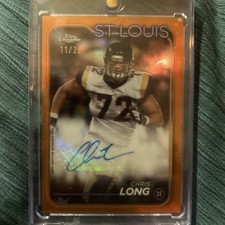 2024 Topps Chrome Chris Long 11 /25 Orange Auto 