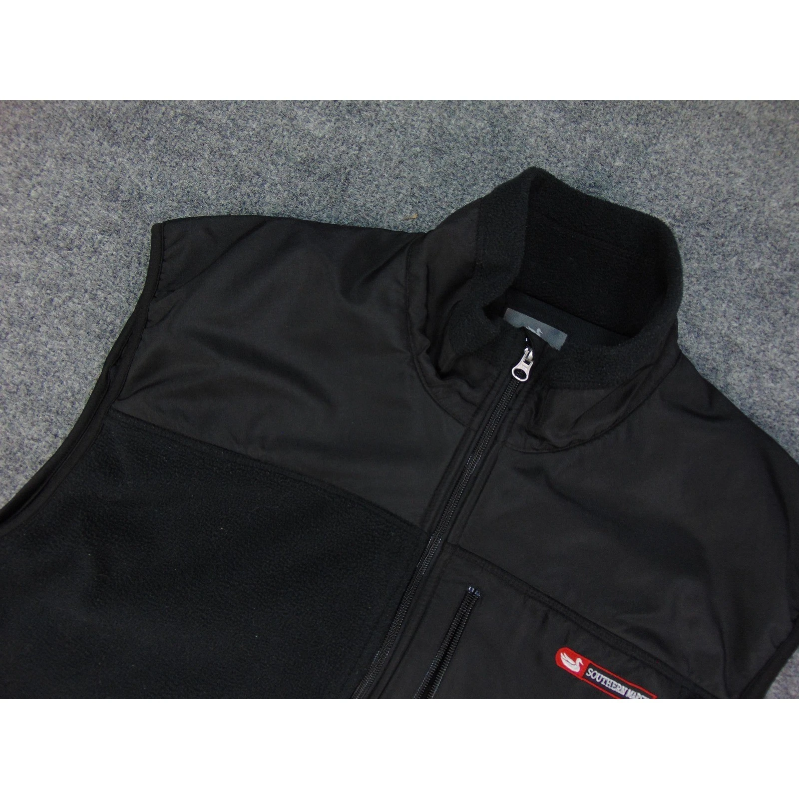 Southern Marsh Vest Mens Large Full Zip Black Fleece Gorpcore Outdoors Hiking