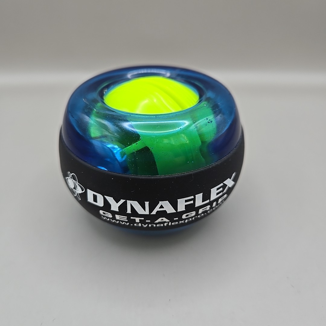 Dynaflex Pro Get-A-Grip Blue Yellow Gyro Exerciser Rolling Massage