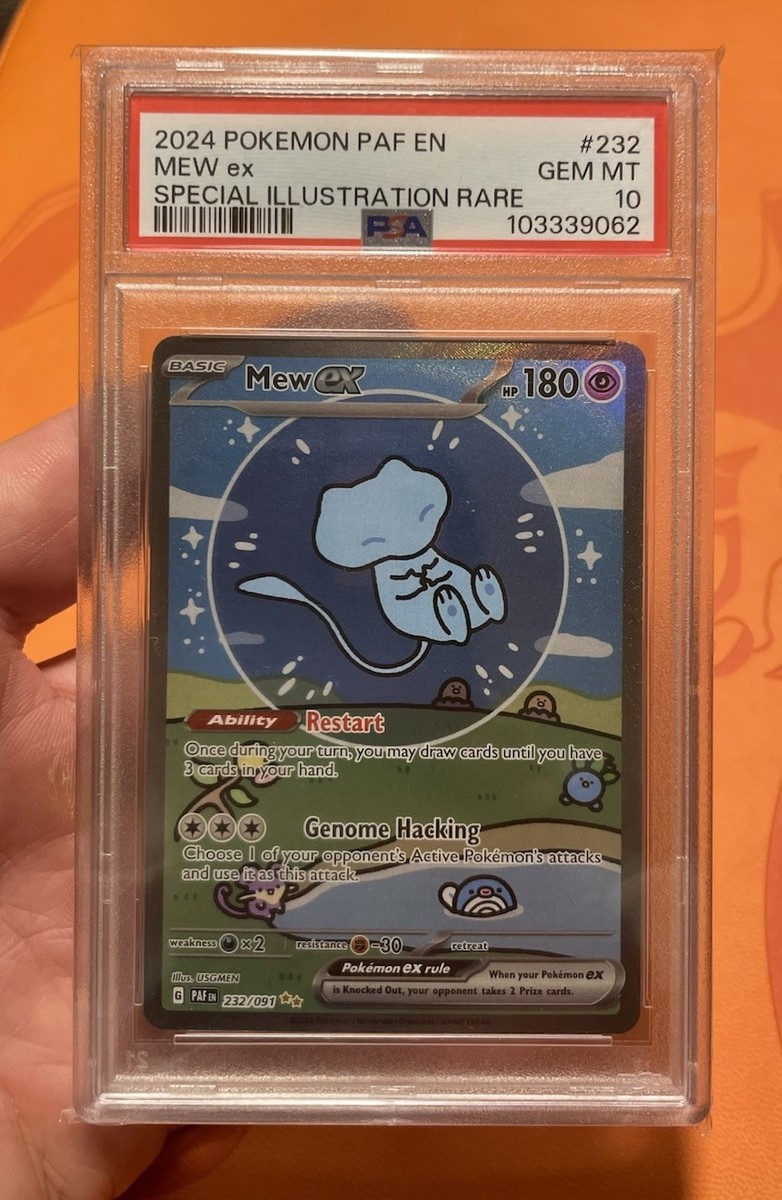 🔥🔥🔥 Pokémon Bubble Mew ex 232/091 Sv: Paldean Fates Holo