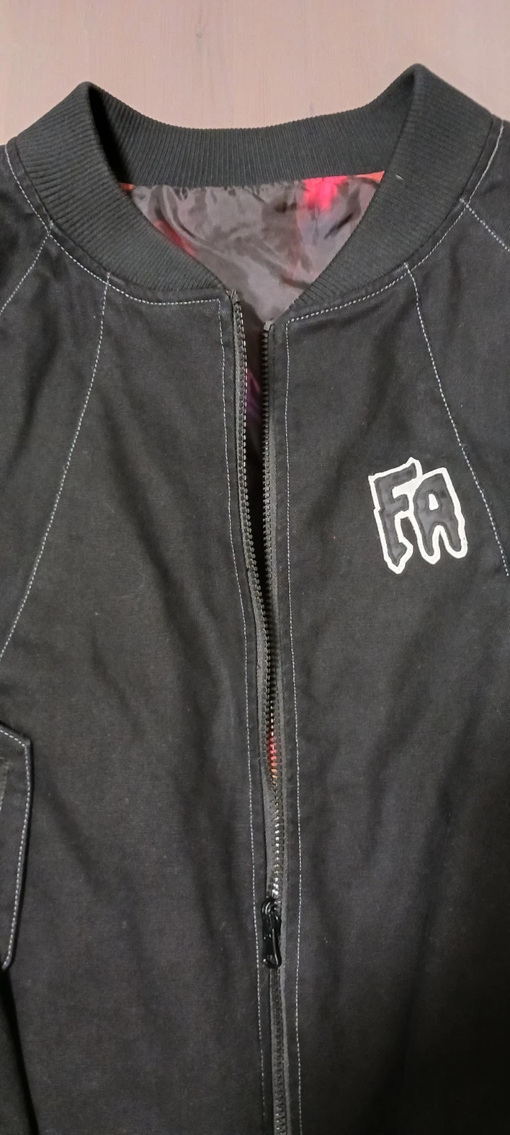 FA F*CKING AWESOME NEW WITH TAGS REVERSIBLE BOMBER-BLACK MEDIUM - product detail image 3