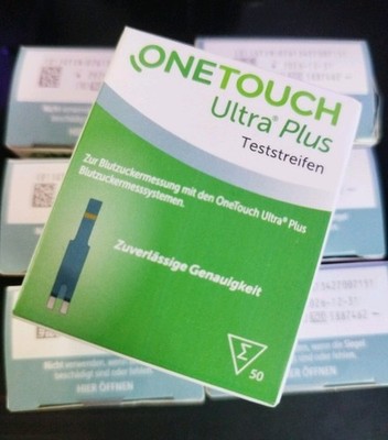 One Touch Ultra Plus Blutzucker-Teststreifen, 50 Stück, MHD 31.12.2026