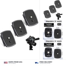 3x Universal 43mm Quick Release Plate Set for Tripod Camera Mount Adapter Black