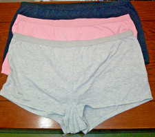 COMFORT CHOICE PLUS 11 LOT 3 COTTON BLEND BRIEFS UNDERWEAR PANTIES GRAY PINK BLK