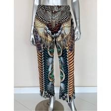 Women wide leg pants animal print size L