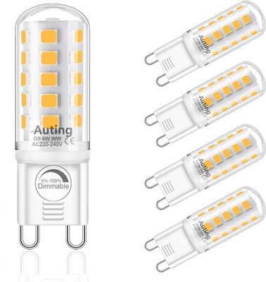 G9 LED Birne warmweiss dimmbar 2700K 4W Ersatz 40W Halogen 220-240V Gluehbirne