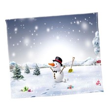 Image of Christmas Style Printed Flannel Sherpa Plush Throw Fleece