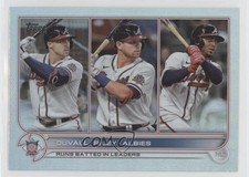 2022 Topps Series 1 League Leaders Rainbow Foil Adam Duvall Austin Riley 6z2