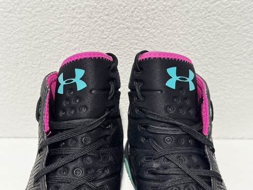 Scarpa da basket Under Armour da uomo Stephen Curry alta 2,5 Miami taglia 12 nera verde acqua - Foto 5 di 14