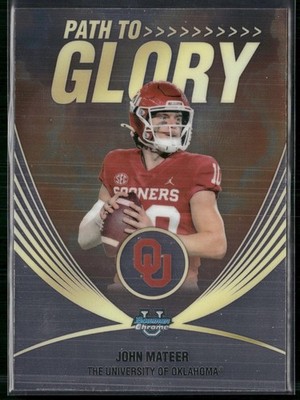 2025 Bowman Chrome U Path to Glory John Mateer #PG-20 Oklahoma