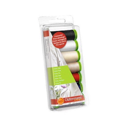 Gutermann Extra Fine Sewing Thread Set - 7x 200m Reels - Classics
