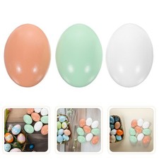 12 Pcs Colored Wooden Eggs For Craft Decorating And Easter Wood Cutouts