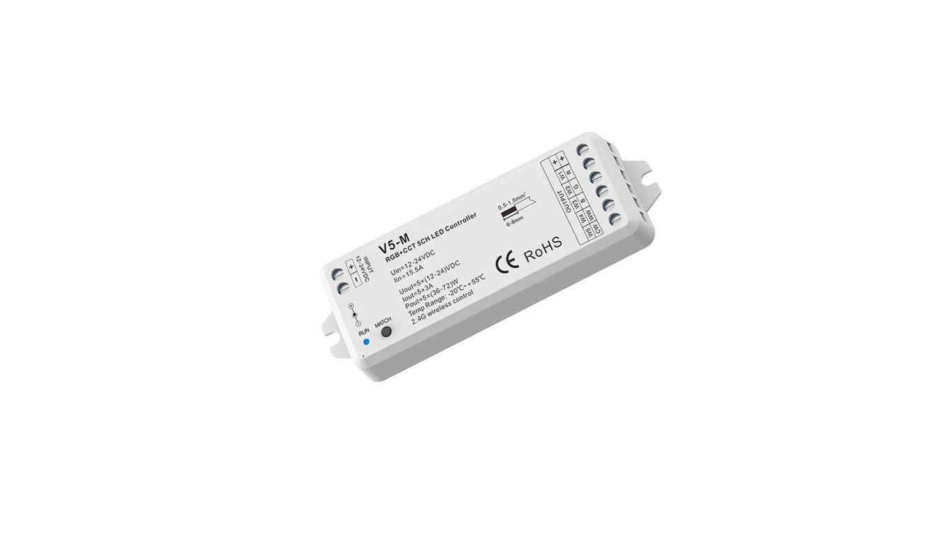 5904063160303 Odbiornik LED Skydance - RGBCCT - 12-24V DC 5x3A - V5-M SKYDANCE 9390₽