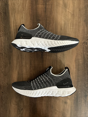 Nike React Phantom Run Flyknit 2 Black White Oreo Men's Size 10 Shoes CJ0277-003