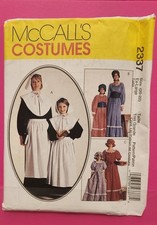 McCalls 2337 19th C. prairie/pilgrim dress pattern Sz Ex-Large 20-22 UNCUT