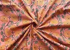 25 Yard Hand Block Print Handmade Cotton Indian Natural Sanganeri Printed Fabric
