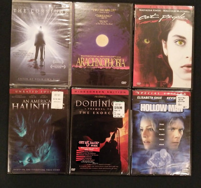 6 Brand New/Sealed DVDs: The Corridor, Arachnophobia, Cat People, An American Ha