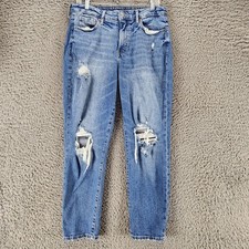 Old Navy Jeans Womens 12 Blue Stretch Denim O.G. Straight Read 