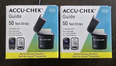 100 test strips Accu- Chek Guide EXP 3/2027+ FREE SHIPPING