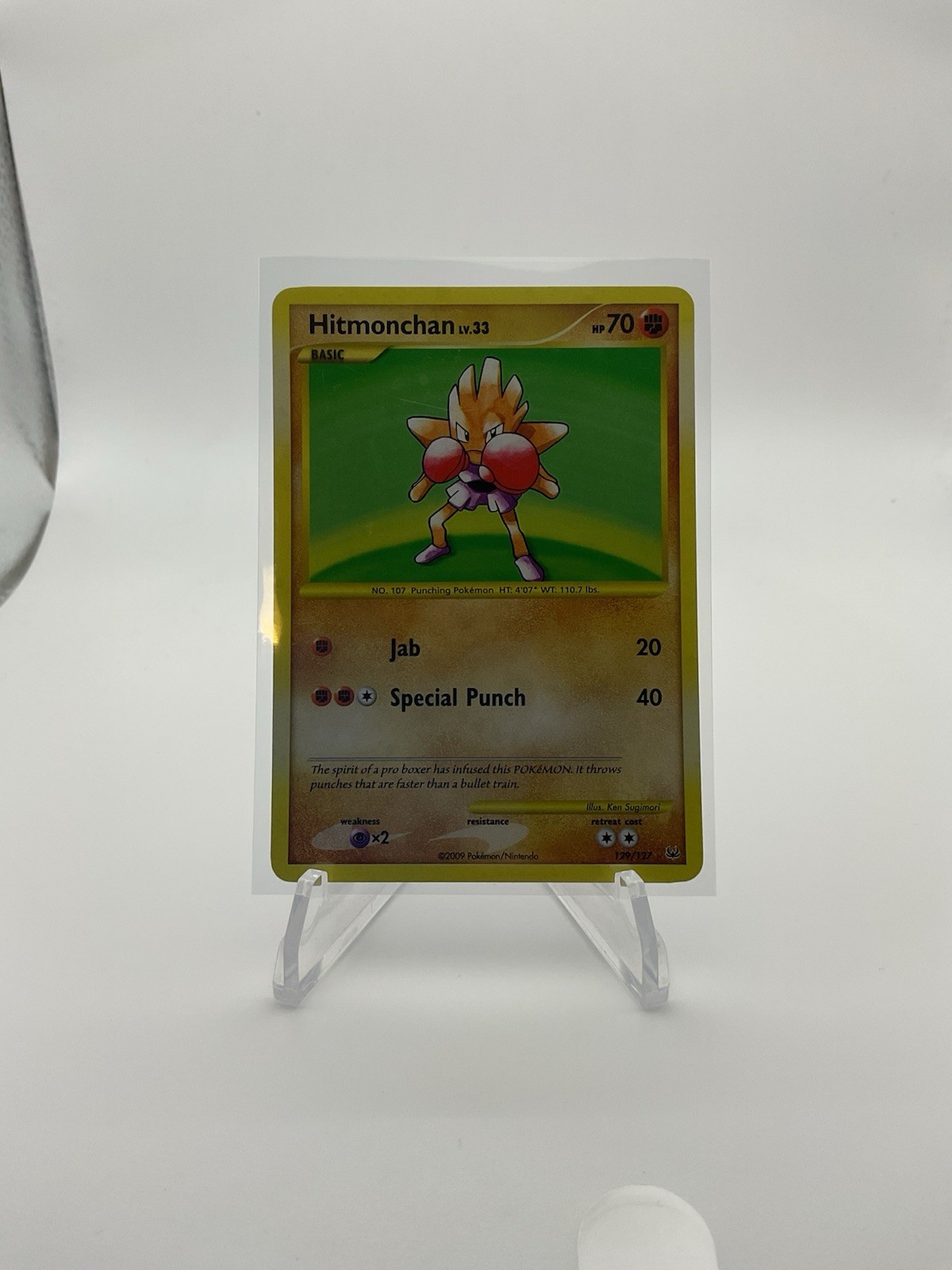 Hitmonchan 129/127 SECRET ULTRA RARE Pokemon Platinum Base Set HOLO 2009