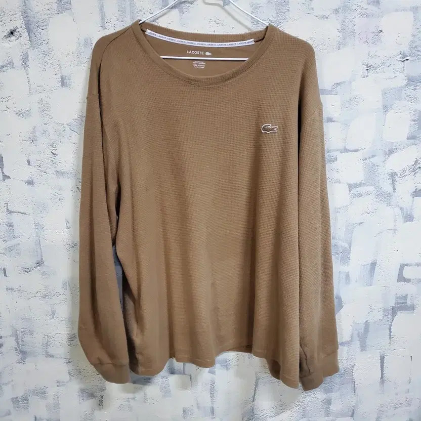 Lacoste Waffle Long Sleeve T-Shirt - Brown, Size L thumbnail 5