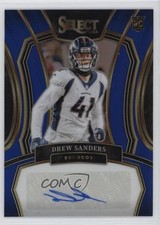 2023 Panini Select Rookie Signatures Blue Prizm 52/99 Drew Sanders Auto 9r9