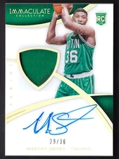 2014-15 Panini Immaculate Jersey Auto Marcus Smart #107 RC AUTO 29/36