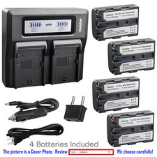 Kastar Battery LCD Dual Fast Charger for Sony NP-FM50 Cyber-shot DSC-F828 DSC-R1