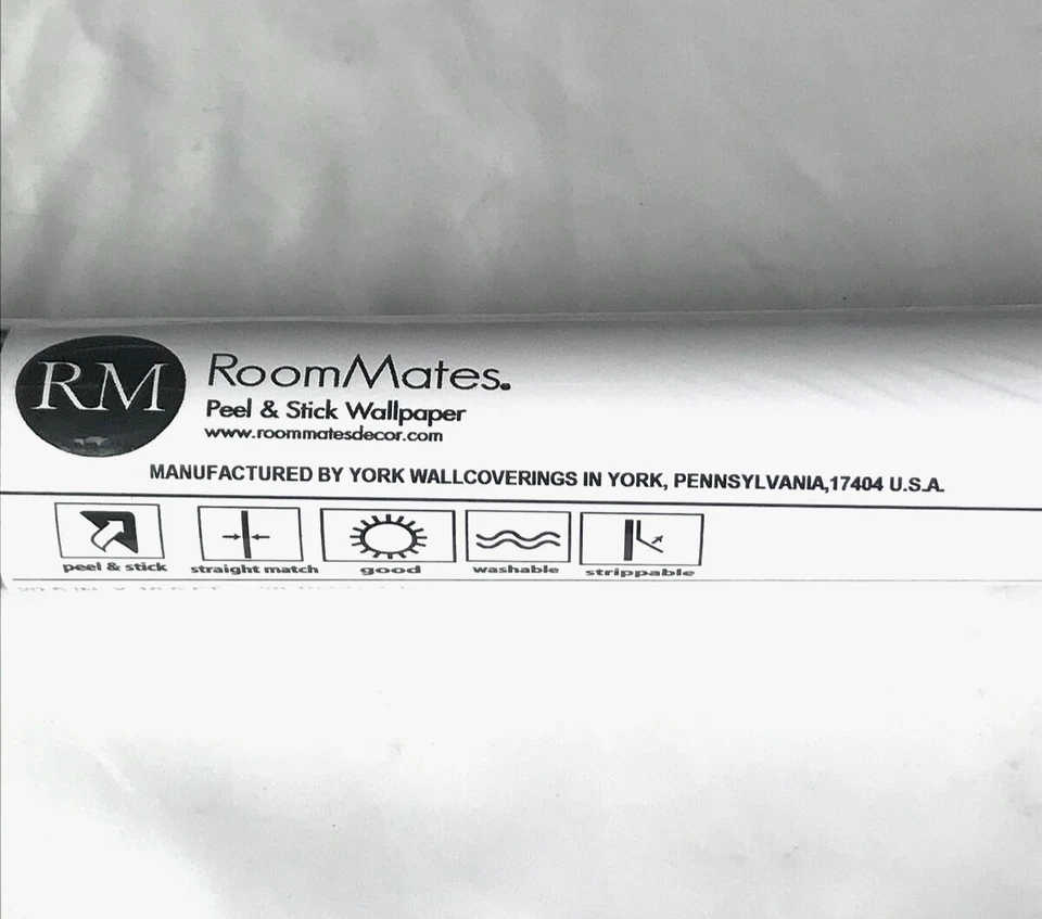 Papel pintado RoomMates RMK11313WP 20,5x16,5 pies gris pelar y pegar Foto 2 de 3