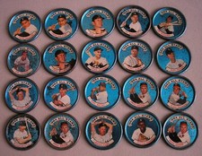 TOPPS - 1964 BASEBALL COINS - LOT OF 70 - MANTLE - MAYS - ROBINSON - FORD