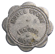 Inwood  Iowa, Model Store 10¢  Token (0600) 