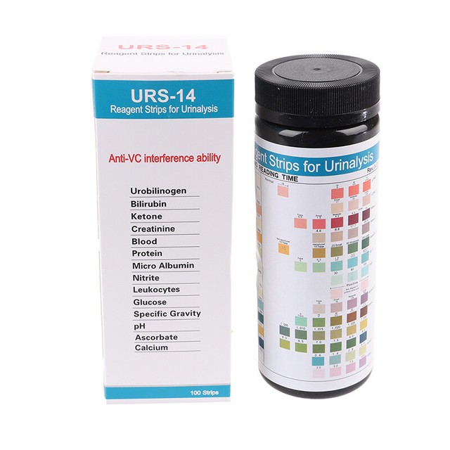 URS14 100strips Urinalysis Reagent Test Paper Urine PH Test Strips
