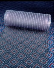 Clear Plastic Runner Rug Carpet Protector Mat Ribbed Multi - Grip. 26in X 120in 
